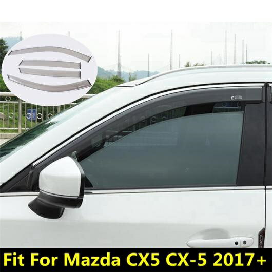 4ピース サイド ウインドウ スモーク 着色 ウィンド ガード サン バイザー レイン シェード シェルター カバー アクセサリー 適用: マツダ CX5 CX-5 2017-2022 AL-OO-9796 AL Car parts