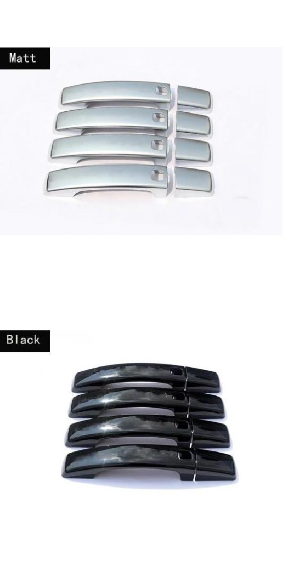 8ピース ABS クローム ドア ハンドル カバー トリム 適用: レンジ ローバー/ROVER スポーツ/ランドローバー/LAND ローバー/ROVER LR4 ディスカバリー マット シルバー・ブラック AL-PP-2231 AL