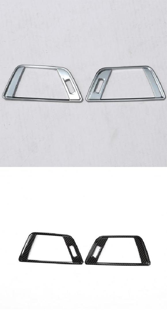 適用: BMW 3 4 セリエ 3GT F30 F31 F32 F33 F34CAR ダッシュボード サイド エア コンディション 吹き出し口 トリム カバー ABS クローム インテリア アクセサリー シルバー・カーボン調 AL-PP-2390 AL Interior parts for cars