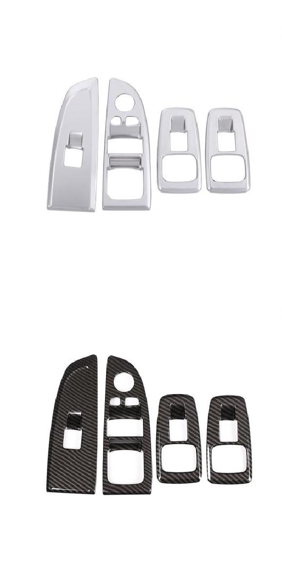 ウインドウ ガラス リフト スイッチ ボタン コントロール パネル フレーム カバー トリム 適用: BMW 7シリーズ G11 G12 2016-2018 オート インテリア アクセサリー シルバー・カーボン調 AL-PP-2602 AL Interior parts for cars