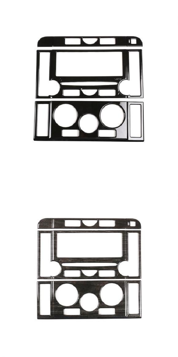 ABS シルバー/ブラック セントラル コントロール モード ボタン パネル フレーム 装飾 カバー 適用: ランド ローバー/ROVER ディスカバリー 3 2004-2009 アクセサリー ブラック・黒木目 AL-PP-3304 AL Interior parts for cars