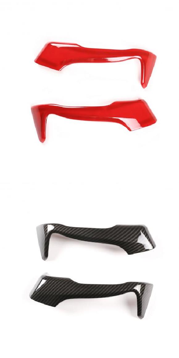 ABS カーボンファイバー/レッド インナー ドア ハンドル パネル トリム カバー 適用: トヨタ 86/スバル BRZ 2012-2020 インテリア アクセサリー レッド・カーボン調 AL-PP-3399 AL Interior parts for cars