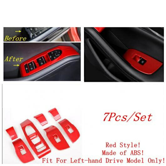 ダッシュボード 2 サイド AC 吹き出し口/インストルメント ゲージ/ギア シフト ノブ レバー パネル カバー トリム レッド 適用: マツダ CX-30 2020-2022 タイプA AL-PP-3984 AL Interior parts for cars