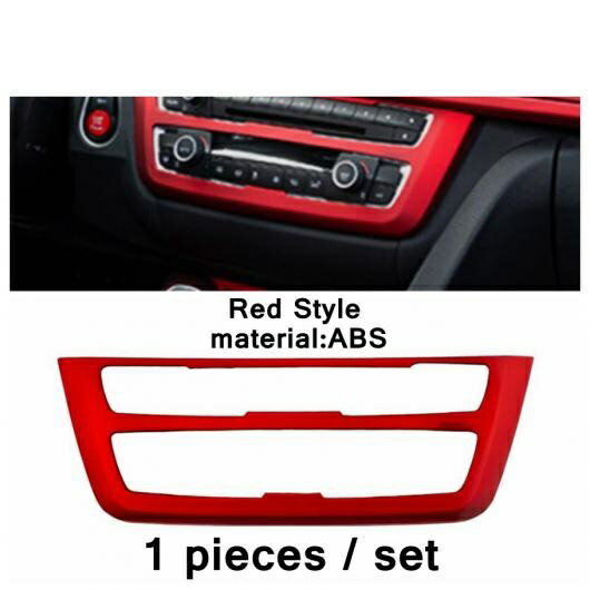 インテリア 適用: BMW 3 4シリーズ F30 F32 320i 2013-2018 ドア ハンドル ボウル/セントラル コントロール エアコン パネル カバー トリム レッド タイプ2 AL-PP-4118 AL Interior parts for cars