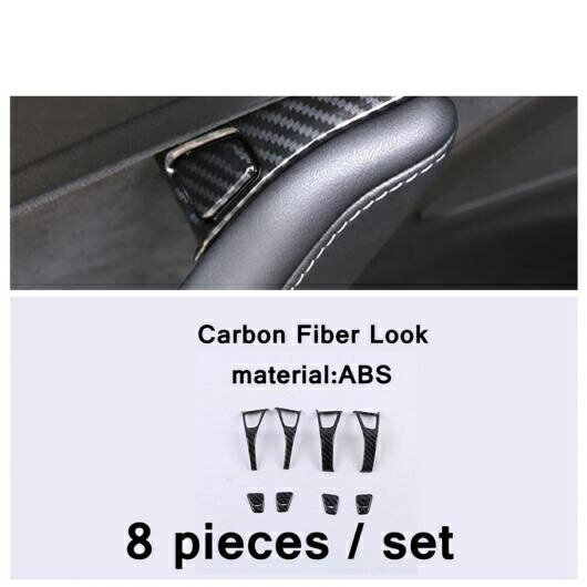 インナー ドア アームレスト ウインドウ リフト コントロール パネル カバー ボタン トリム カーボンファイバー インテリア キット 適用: テスラ/TESLA モデル 3 Y 2018-2022 タイプ1 AL-PP-4256 AL Interior parts for cars