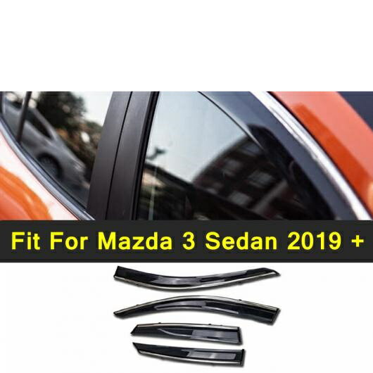 自動車 スタイリング サイド バイザー ガード ウインドウ レイン 日よけ シェルター カバー トリム 4ピース 適用: MAZDA3 セダン 2019-2022 アクセサリー AL-PP-4340 AL Car parts