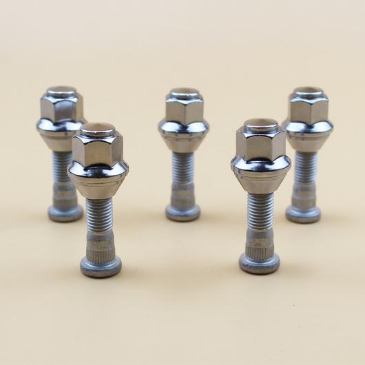 5ピース クローム ホイール ラグ ナット ボルト 適用: フォード/FORD フォーカス MK3 モンデオ クーガ エスケープ フィエスタ フュージョン リンカーン/LINCOLN M12*1.5 AL-QQ-2993 AL Car parts