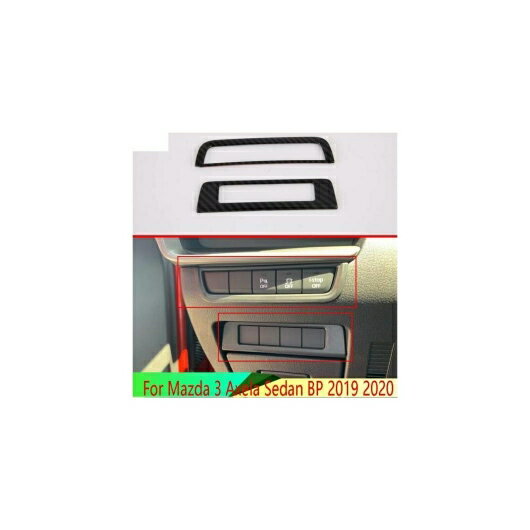 適用: MAZDA3 アクセラ セダン BP 2019 2020 カーボンファイバー調 ヘッド ライト スイッチ ボタン コントロール パネル カバー トリム ベゼル AL-QQ-4779 AL Interior parts for cars