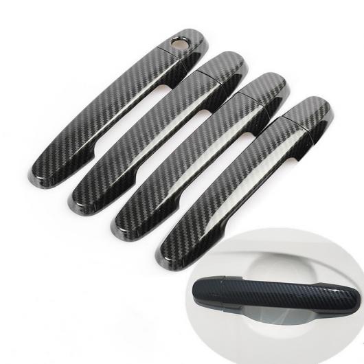 適用: スバル ジャスティ クローム カーボンファイバー ドア ハンドル カバー トリム アクセサリー オーバーレイ ステッカー AL-RR-0616 AL Exterior parts for cars