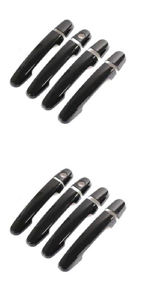 適用: トヨタ マーク II X110 2001-2007 光沢ブラック クローム ドア ハンドル カバー トリム スタイリング アクセサリー ステッカー AL-RR-1028 AL Exterior parts for cars