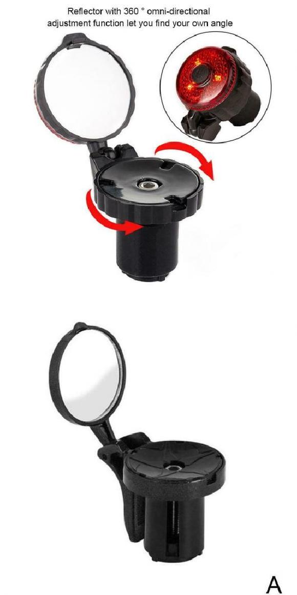 ABS ハンドルバー サイド セーフティー フレキシブル リア ビュー ミラー バイク 自転車 リア ミラー ..