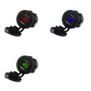 5V 2.1A ユニバーサル シガーソケット チャージャー USB 電圧 ディスプレイ DC12V-32V 防水 デュアル USB チャージャー 2ポート パワー ソケット レッド~グリーン AL-RR-5891 AL Car parts