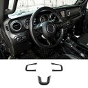 エクステリア ブラック ステッカー セントラル コントロール 装飾 カバー トリム アクセサリー 適用: ジープ/JEEP ラングラー JL 2018-2022 ステアリング ホイール A AL-RR-2433 AL Interior parts for cars(2)