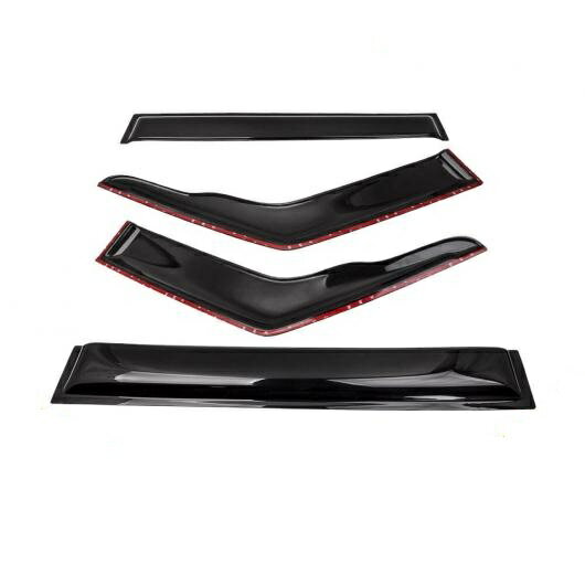 4ピース ウインドウ モールディング ウェザーシールド ウインドウ サン バイザー 適用: 日産 パトロール GQ Y60 1988-1997 AL-SS-2223 AL Car parts(2)