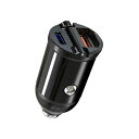 30W PD チャージャー タイプ-C クイック 充電 QC3 4.0 デュアル USB 充電 USB 電話 ミニ チャージャー ブラック AL-RR-4112 AL Car parts