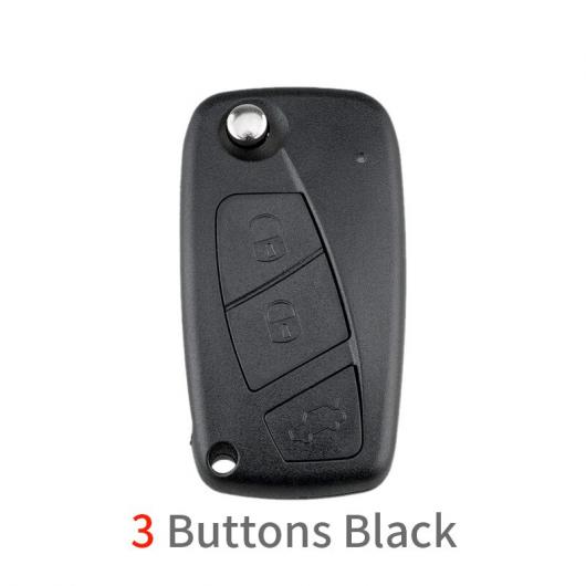 1ピース 2 ボタン キー フォブ ケース シェル フリップ 折りたたみ リモート カバー 適用: フィアット/FIAT プント デュカート パンダ イデア ドブロ ブラボー 3ボタン ブラック AL-RR-6981 AL Car parts