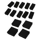 10 ピース 長方形 チューブ エンド ブランキング キャップ 25X50mm & 4X プラスチック スクエア チューブ チューブ ブランキング エンド キャップ 50mm ブラック AL-SS-2727 AL Car light