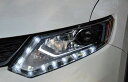ヘッドライト 適用: 日産 エクストレイル 2014-2016 LED ヘッドランプ デイタイムランニングライト DRL バイキセノン HID 4300K~8000K 35W・55W AL-HH-0007 Car parts