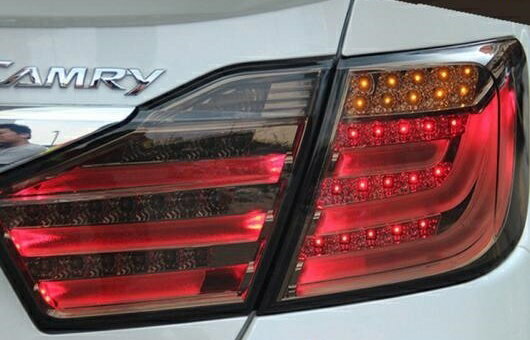 適用: トヨタ カムリ テールライト 2012 V50 LED テール ランプ オーリオン リア DRL + ブレーキ パーク シグナル ライト レッド AL-HH-0772 Car parts