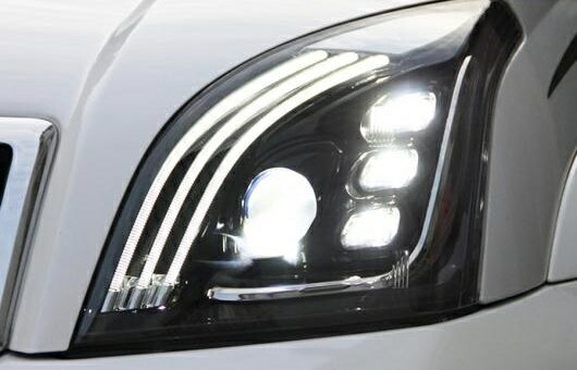 適用: トヨタ プラド フル LED ヘッドライト 2003-2009 ヘッドランプ DRL ロー ビーム ハイ オール 6000K コールド ホワイト 35W AL-HH-1377 Car parts