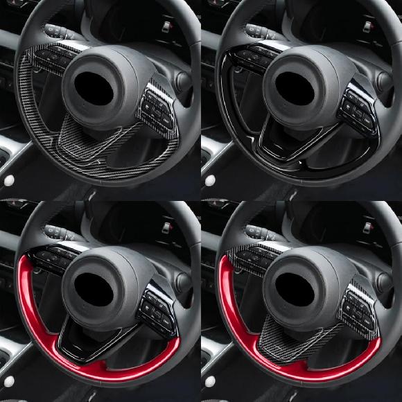 適用: トヨタ ヤリス ヴィッツ/クロス アクア シエンタ 2021 2022 2023 ABS ブラック 光沢 ステアリング ホイール カーボン モデル4 5ピース〜レッド カーボン モデル 5ピース SR-AA-3447 Interior parts for cars