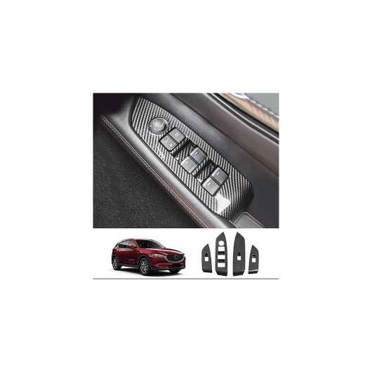 適用: マツダ CX-5 CX5 2017-2021 インテリア カーボンファイバー ギア シフト パネル カバー エア エアコン 吹き出し口 ピラー A スピーカー ウインドウ ウインドウスイッチ右ハンドル用 SR-AA-3474 Interior parts for cars