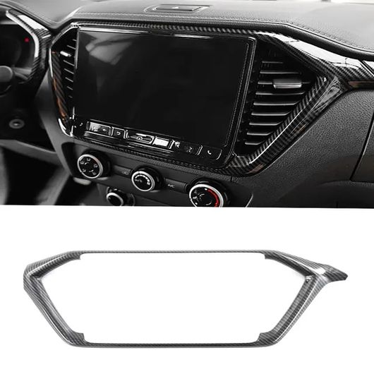 適用: いすゞ D-マックス DMAX 2021-2022 カーボンファイバー センター コンソール ギア アームレスト ボックス パネル カバー トリム 装飾 センター コントロール エアコン カバー SR-AA-3937 Interior parts for cars