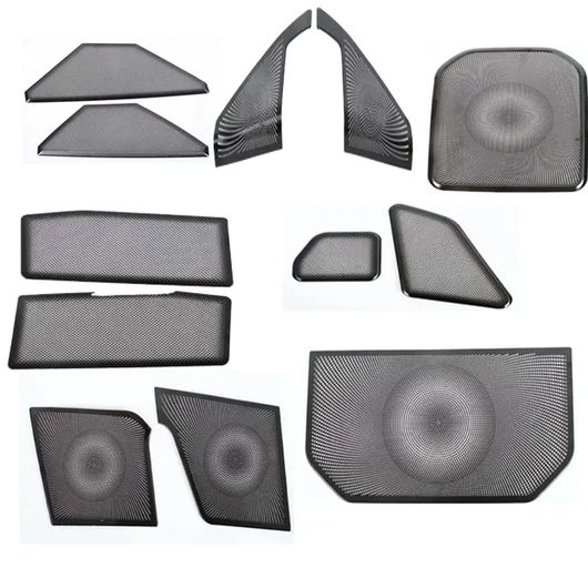 適用: トヨタ ランドクルーザー 250 プラド LC250 2024 2025 ブラック ステンレス スチール インテリア ドア ステレオ スピーカー オーディオ リング カバー サウンド トリム 11 ピース SR-AA-4023 Interior parts for cars