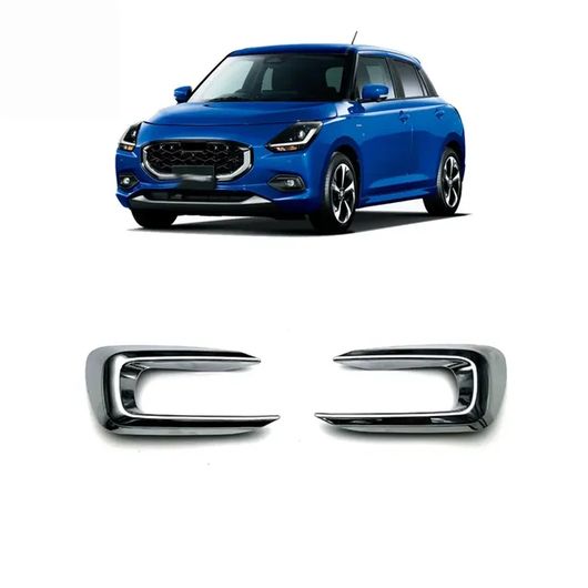 適用: スズキ スイフト ZC/ZDシリーズ 2024 2025 ABS クローム フロント リア フォグランプ 装飾 ライ..