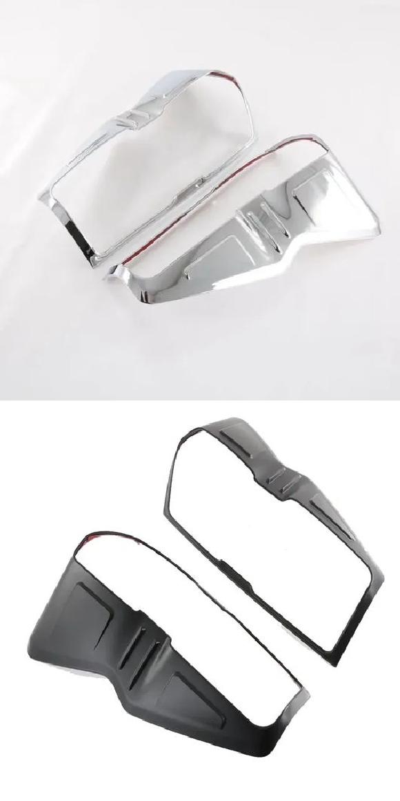 適用: いすゞ D-マックス DMAX 2021 2022 2023 2024 ABS ブラック カーボンファイバー リア ライト カバー トリム テールライト ランプ ABS クローム・ブラック マット SR-AA-4502 Exterior parts for cars