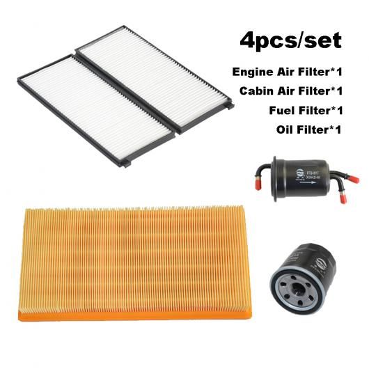 フィルター セット 適用: 起亜 カレンス II FJ 2002 2003 2004 2005 2006 1.8L エンジン オイル キャビン エア フィルター ガス フューエル クリーナー パーツ 0K2A513Z40A 4ピース セット SR-AA-7004 air filter