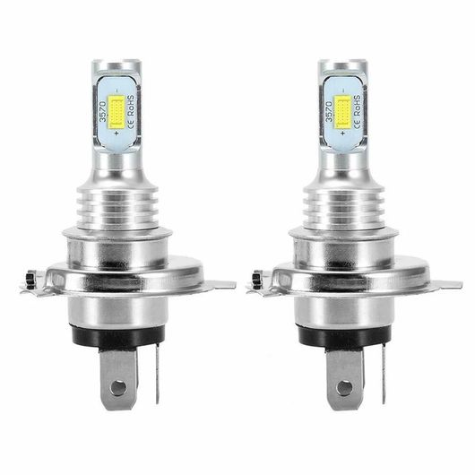 2ピース H4 9003 HB2 6000K スーパー ホワイト CSP LED ヘッドライト バルブ キット ハイ ロー ビーム CAN-BUS シルバー SR-AA-7889 Car light