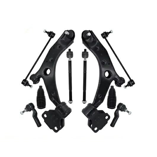 10ピース フロント ロワー コントロール アーム 左＆右 スタビライザー リンク タイ ロッド エンド ブーツ キット 適用: マツダ3 2010 2011 2012 2013 SR-BB-4836 stabilizer