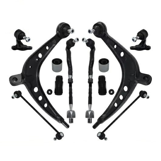 12ピース フロント ロワー コントロール アーム スウェイバー リンク タイ ロッド エンド ブーツ キット 適用: BMW E46 3シリーズ 325XI 330XI 2001-2005 RK620025 SR-BB-4874 Car parts