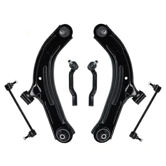 6ピース フロント ロワー コントロールアーム ボール ジョイント タイ ロッド セット 適用: 日産 ヴァーサ キューブ 2007 2008 2009 2010 2011 2012 2013 2014 SR-BB-5002 Car parts