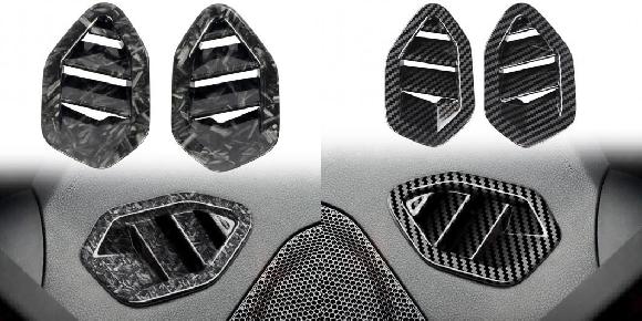 インテリア アクセサリー フロント サイド 通気口 カバー トリム 2ピース 適用: トヨタ GR86/スバル BRZ 2022 2023 マーブル グレイン・カーボン グレイン SR-BB-5254 Interior parts for cars