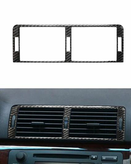 適用: BMW 3シリーズ E46 1998-2004 カーボン インテリア 通気口 トリム カバー ステッカー アクセサリー ブラック SR-BB-7697 Interior parts for cars