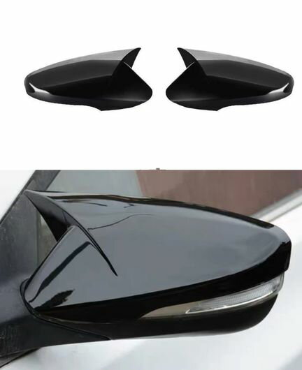 バックミラー サイド ミラー カバー 適用: ヒュンダイ/現代/HYUNDAI エラントラ アバンテ AD 2016-2020 ウイング キャップ エクステリア ドア リア ビュー ケース トリム ピアノブラック SR-BB-8151 Exterior parts for cars