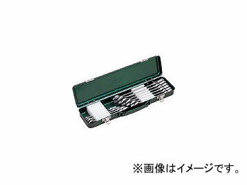 前田金属工業/TONE 首振ラチェットめがねレンチセット 10pcs RMF100(3699200) JAN：4953488209068 Handsen ratchet glasses wrench set