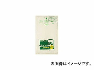 日本サニパック/SANIPAK HT92容量表記入り白半透明ゴミ袋90L 10枚 HT92HCL(3754642) JAN：4902393507929 Capacity notation White semi transparent garbage bag sheets