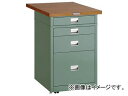 gXRR/TRUSCO ƑpTChLrlbg ؖړVt 500~750 O[ UDCT1110175(2401924) JANF4989999646245 Side cabinet for workbench with wood grain top plate green