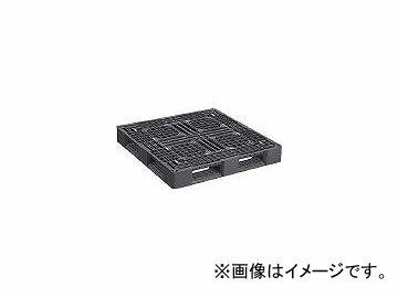 日本プラパレット プラスチックパレットSLB-1111RR 片面四方差し 黒 SLB1111RRBK Plastic Palette One side four sides black