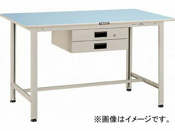 トラスコ中山/TRUSCO BO型軽量作業台 1200X600 薄型2段引出付 BO1260UDK2(4544145) type lightweight workbench Thin stage drawer