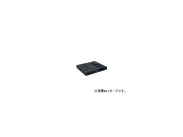 日本プラパレット プラスチックパレットZR-110120E-RR 両面二方差し 黒 ZR110120ERRBK(4635086) Plastic Palette Both sides two sided black