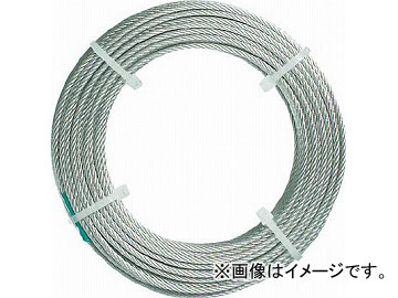 トラスコ中山 ステンレスワイヤロープ ナイロン被覆 φ2.0(2.5)mmX10 CWC-2S100(4890892) JAN：4989999336672 Stainless steel wire rope nylon coating