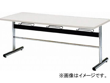 TOKIO 食堂用テーブル ソフトエッジ 2400×750mm ホワイト DA-2475-W(4645715) JAN：4942646131259 Table edge for cafeteria White