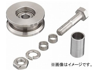 ダイケン ステンレス製重量戸車用車 車径φ100 DS-100V(7596260) Stainless steel weight door vehicle diameter