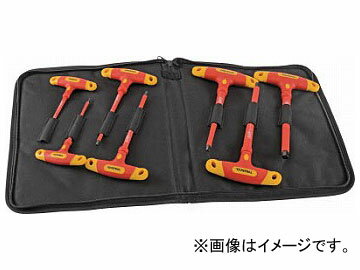 トラスコ中山 絶縁T型六角棒レンチセット TZTR-7S(7623925) 入数：1セット(7本) Insulated type Hexagonal stick wrench set