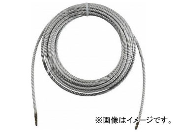 トラスコ中山 手動ウインチ用ワイヤーφ8×20M用（切りっ放し） WW8-20(7673523) For manual winch wires cut and released