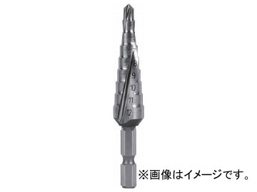 トラスコ中山 六角軸ステップドリル 2枚刃 5～19mm TSDS19(7922868) Hexagonal step drill blades